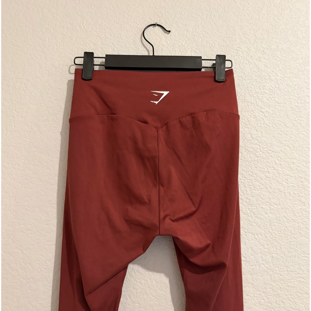 Gymshark Training Leggings Red High Waisted Full Length MEDIUM - Picture 5 of 6